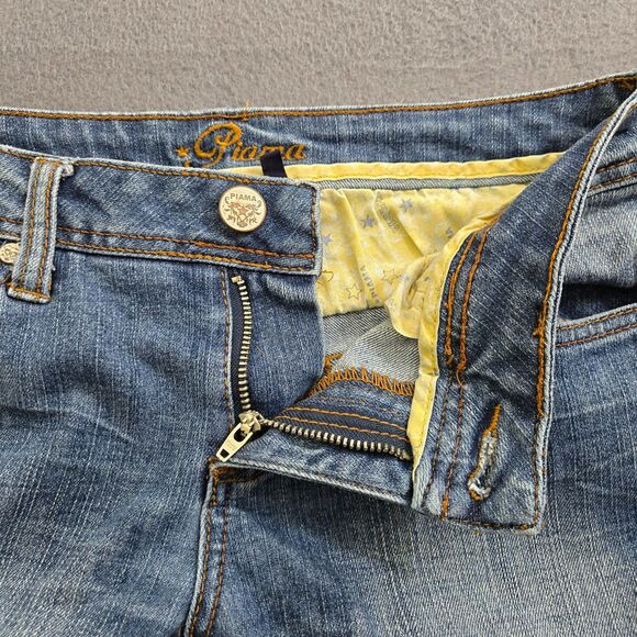 Piama Women Juniors 5 Low Rise Bootcut Jeans Boho Y2K - Picture 5 of 12